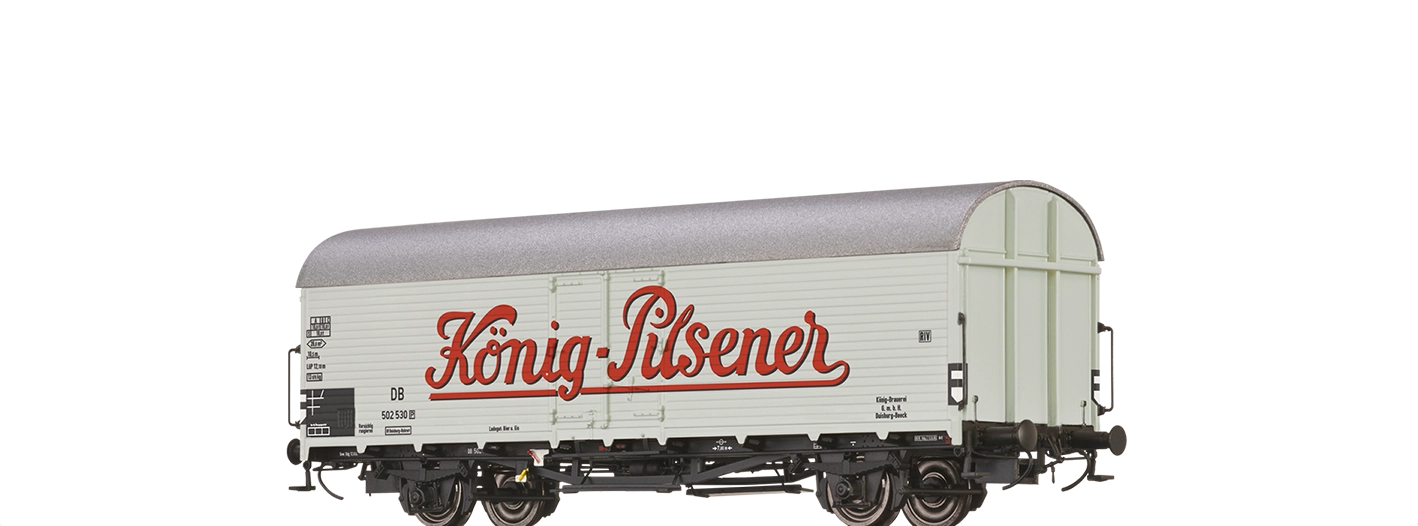 Brawa 50982: H0 Covered Freight Car Ibdlps383 "König Pilsener" DB