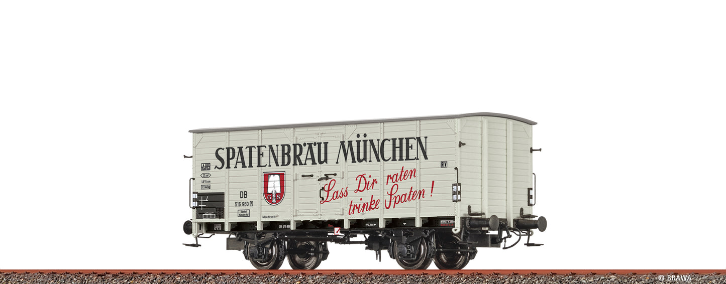 Brawa 50987: H0 Covered Freight Car G10 "Spatenbräu München" DB