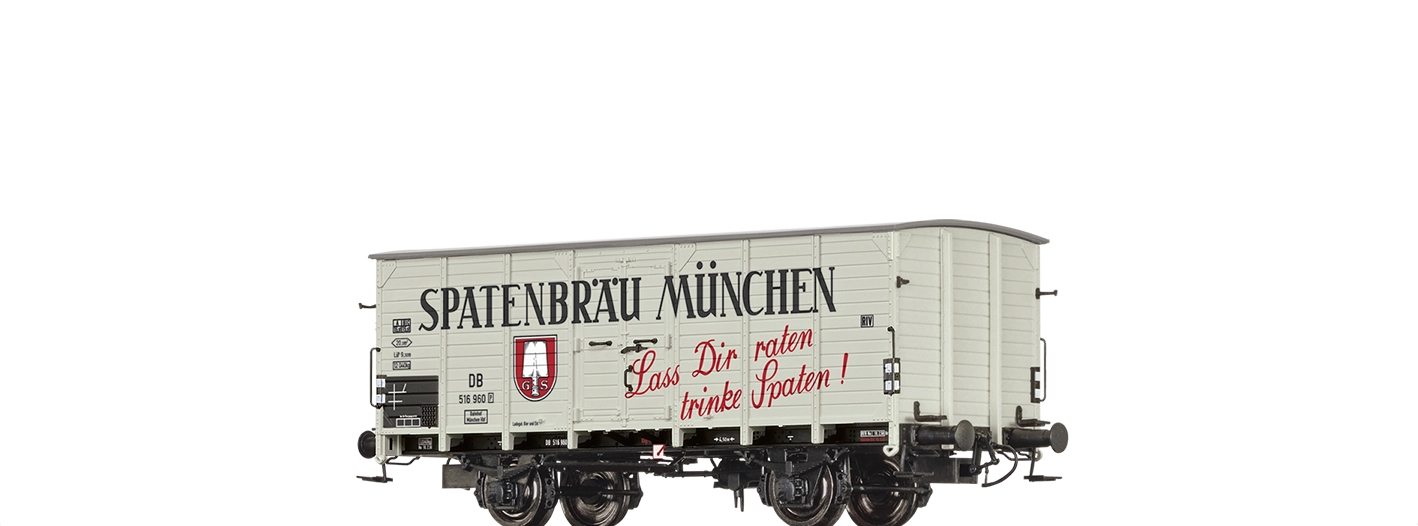 Brawa 50987: H0 Covered Freight Car G10 "Spatenbräu München" DB