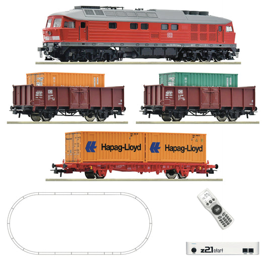 Roco 5110003: Z21 Digital Starter Set: Diesel locomotive class 232 with goods train, DB AG