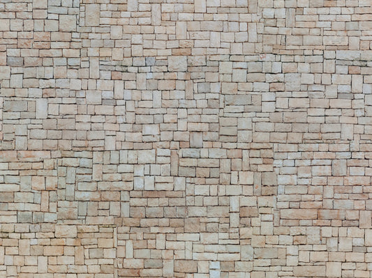 Noch 56642: 3D Cardboard Sheet „Lime Stone Wall“, beige (H0)