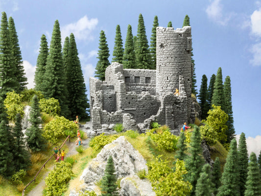Noch 58605: Castle Ruin 20 x 16,3 cm, 16,5 cm high (H0)