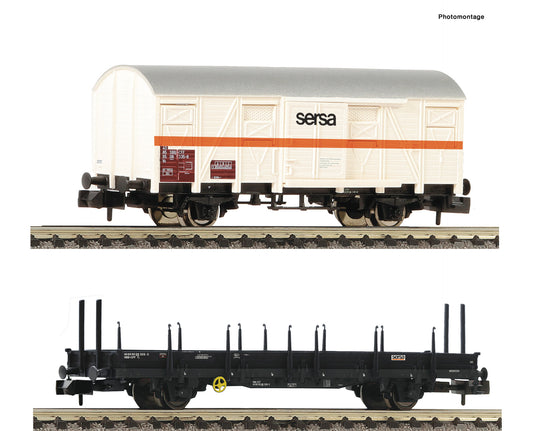Fleischmann 6660042: 2 piece set: Track maintenance train, SERSA
