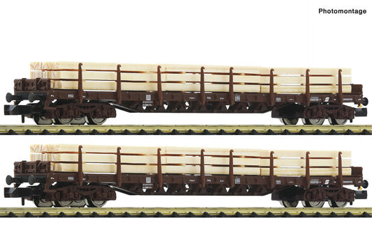 Fleischmann 6660048: 2-piece set: Stake wagons , ÖBB