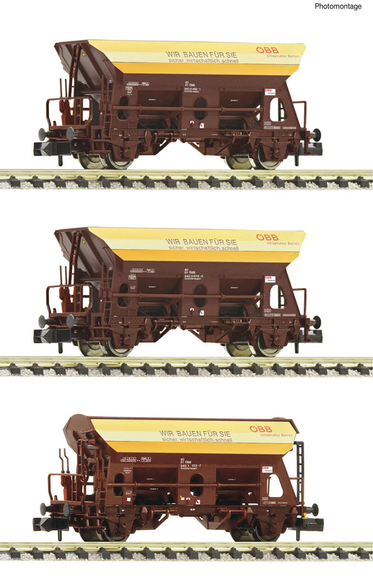 Fleischmann 6660057: 3-piece set: Gravel wagons, ÖBB