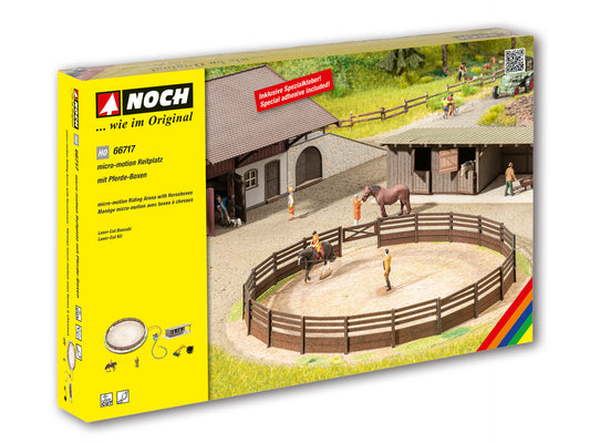 Noch 66717: micro-motion Riding Arena with Horseboxes (H0)