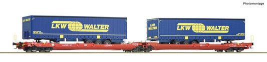 Roco 77385: Articulated double pocket wagon T3000e, DB AG