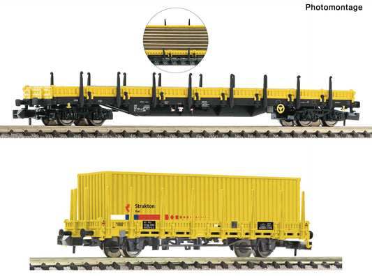 Fleischmann 880908: 2 piece set: Stake wagons , Strukton Rail