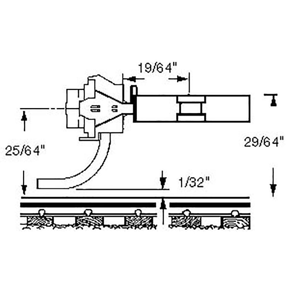 Kadee 118: HO Scale SF Shelf Whisker Metal Couplers - Medium (9/32") Centerset Shank