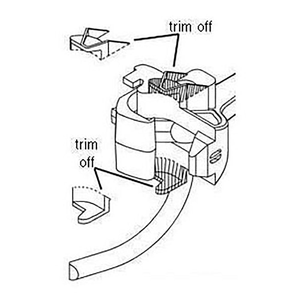 Kadee 118: HO Scale SF Shelf Whisker Metal Couplers - Medium (9/32") Centerset Shank