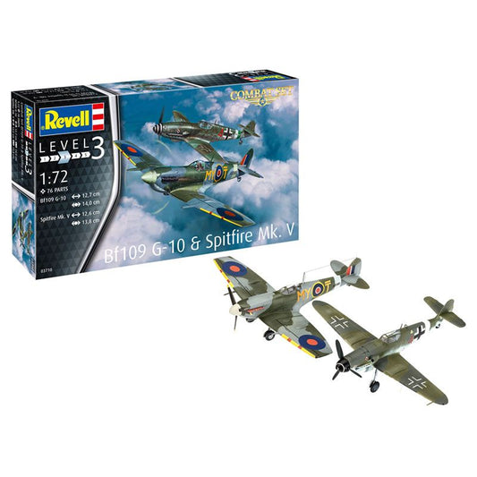 Revell 3710: Combat Set Bf109G-10 & Spitfire Mk.V 1:72