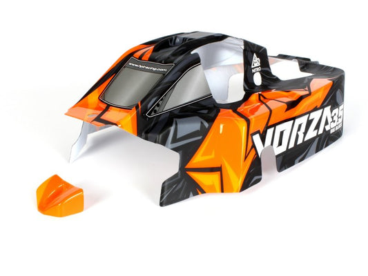 HPI TRIMMED & PRINTED VB-2 1:8TH NITRO BUGGY BODY (ORANGE) [160414]