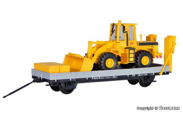 Kibri 16308: H0 ROBEL trailer 55.54 with construction equipment