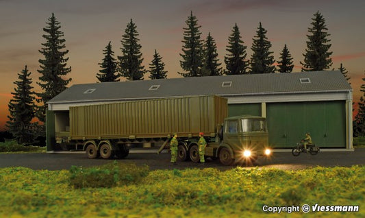 Kibri 18068: H0 Military MAN 3-axle tractorwith 40 container trailer