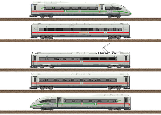 Trix 25976: Class 412/812 ICE 4 Powered Railcar Train with a Green Stripe