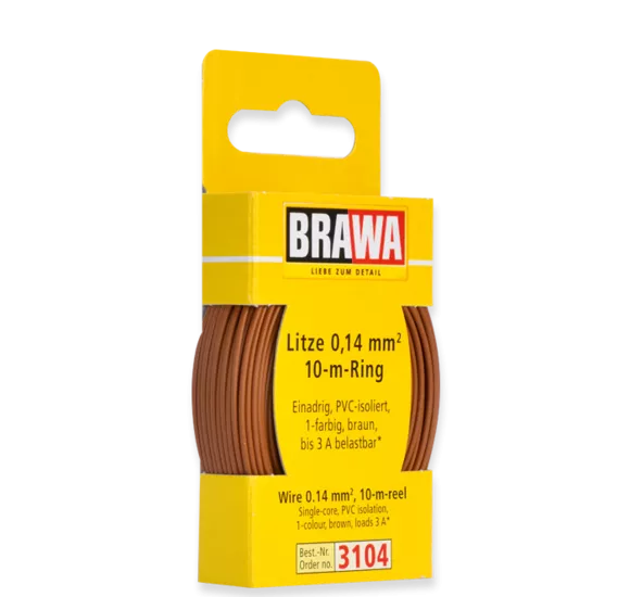 Brawa 3104: Wire 0.14 mm, brown