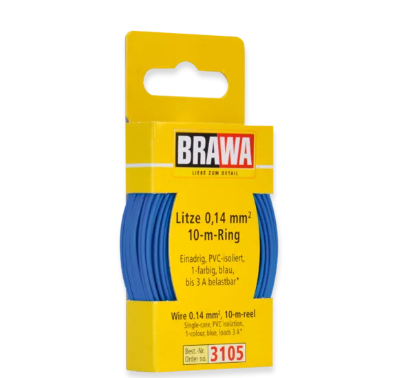 Brawa 3105: Wire 0.14 mm, blue