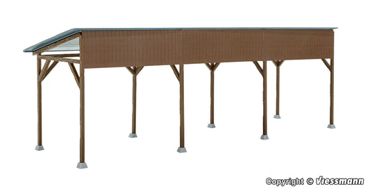 Kibri 38349: H0 Wooden carport