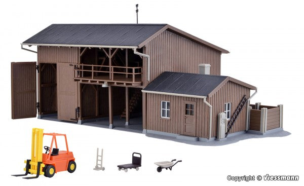 Kibri 39815: H0 Toolshed with forklift