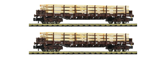 Fleischmann 6660048: 2-piece set: Stake wagons (N, BB, Epoch 5)