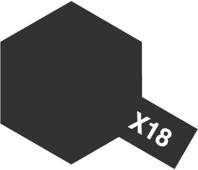 Tamiya Acrylic Mini X-18 Semi Gloss Black (81518)