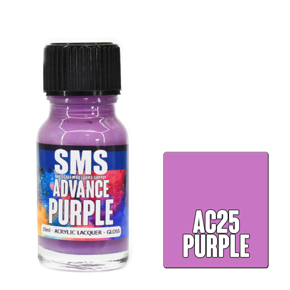 Scale Modellers Supply AC25: Advance Acrylic Lacquer 10ml Purple