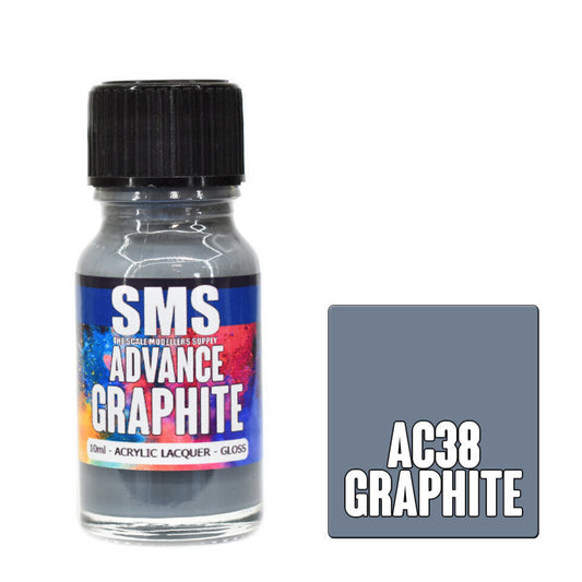 Scale Modellers Supply AC38: Advance Acrylic Lacquer 10ml Graphite