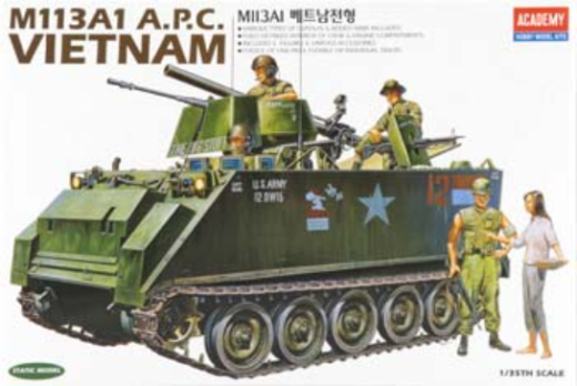 Academy 1/35 M113A1 Vietnam Version Plastic Model Kit *Aus Decals* (13266)