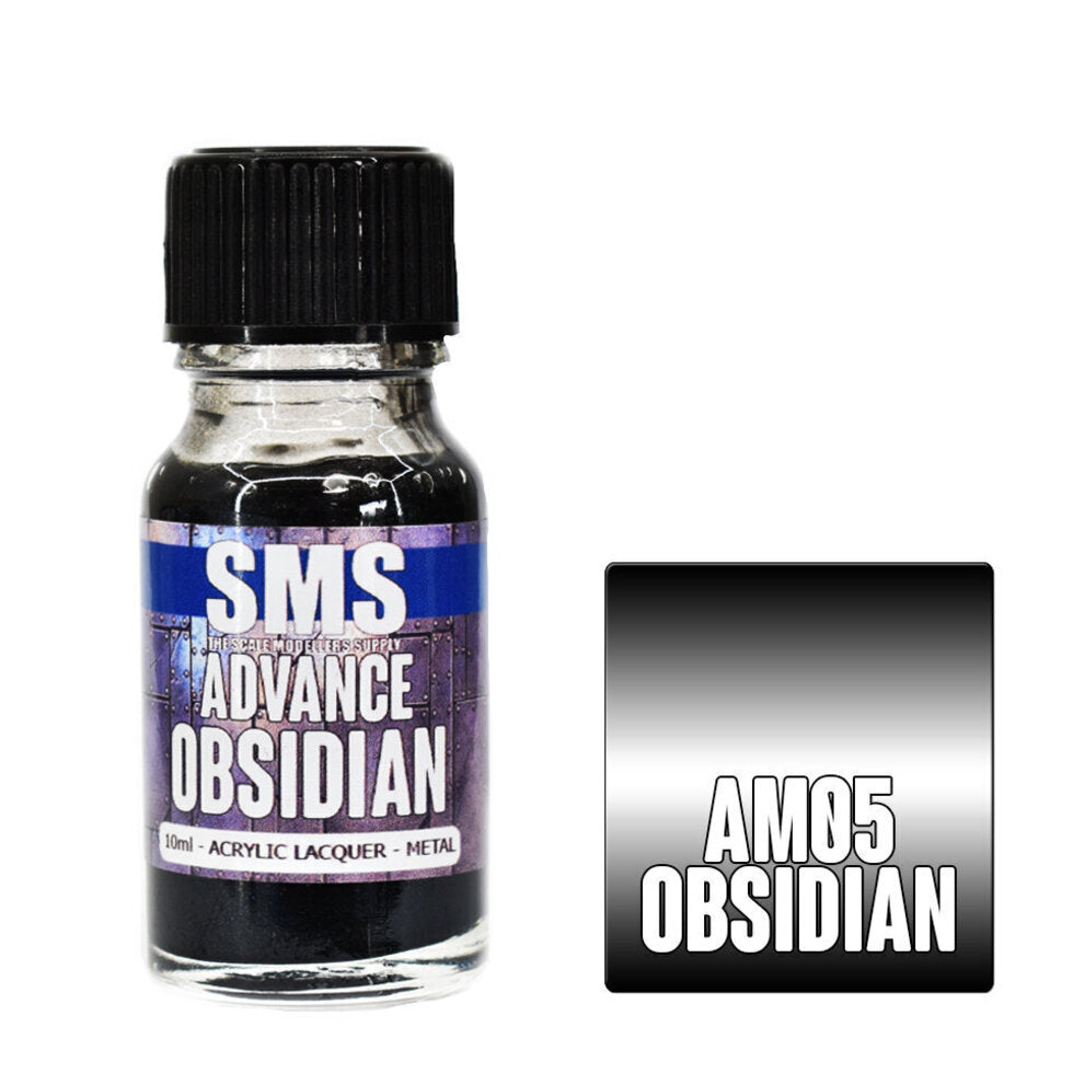 Scale Modellers Supply AM05: Advance Acrylic Lacquer 10ml Metallic Obsidian