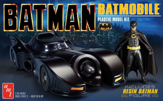 AMT 1/25 Batman 1989 Batmobile w/Resin Batman Figure Plastic Model Kit (1107M)