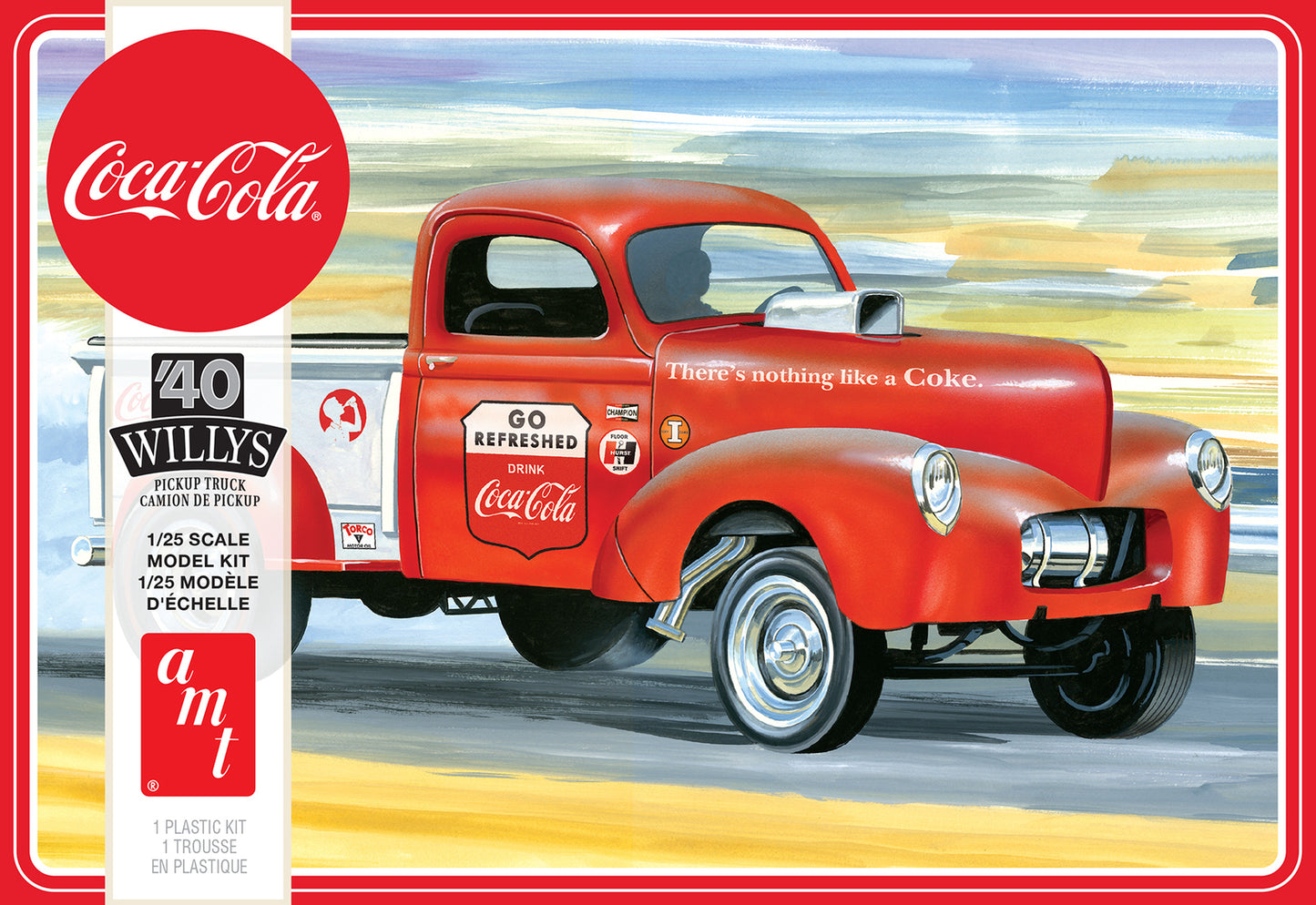 AMT 1/25 1940 Willys Pickup Gasser (Coca-Cola) Plastic Model Kit (1145M)