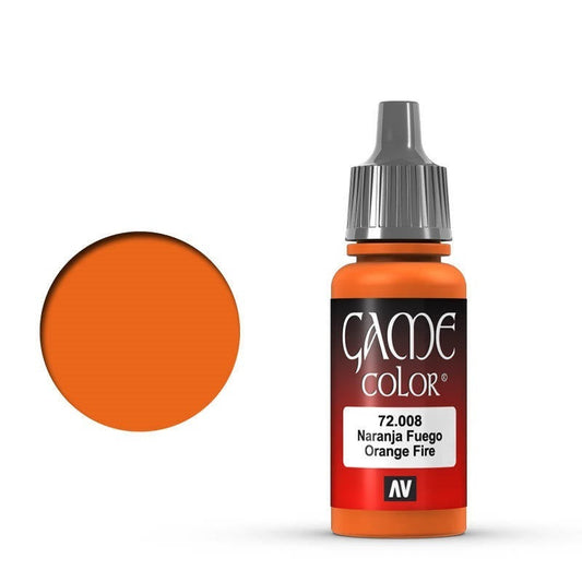 Vallejo Game Colour Orange Fire 17ml Acrylic Paint (72008)