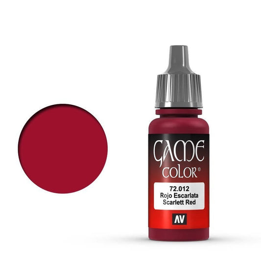 Vallejo Game Colour Scarlet Red 17ml Acrylic Paint (72012)