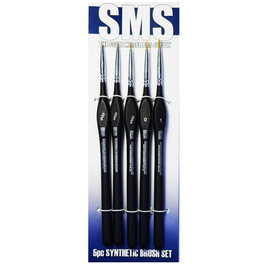 Scale Modellers Supply BSET03: Synthetic 5x BRUSH SET