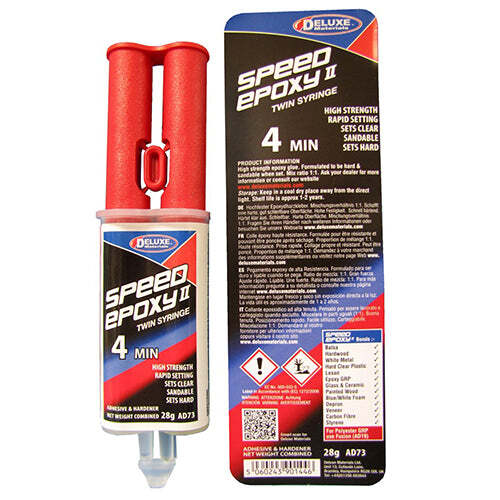 Deluxe Materials AD73: Speed Epoxy II 28g Syringe [AD73]