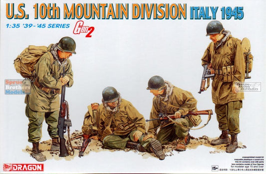 Dragon 1/35 U.S. Army 10th Mountain Division (Italy 1945) Plastic Model Kit (6377)