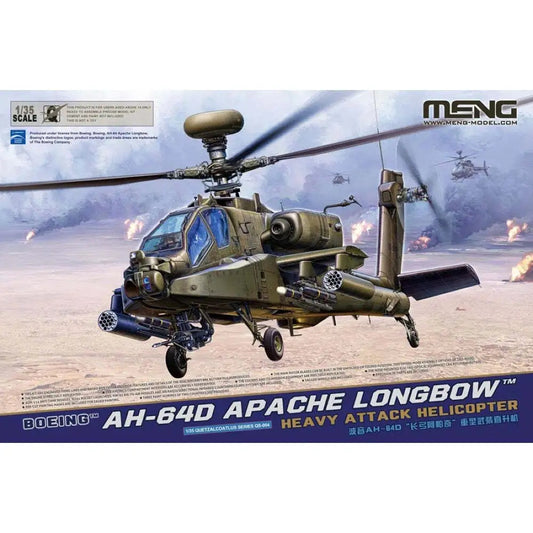 Meng 1/35 Boeing AH-64D Apache Longbow Heavy Attack Helicopter Plastic Model Kit (MM-QS-004)