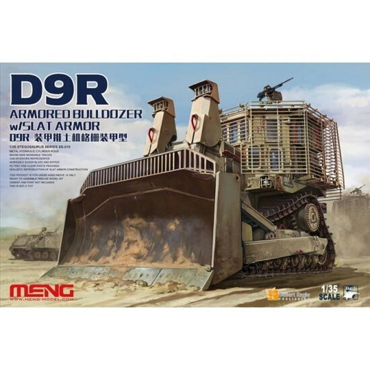 Meng 1/35 D9R Armoured Bulldozer w/ Slat Armour Plastic Model Kit (MM-SS-010)