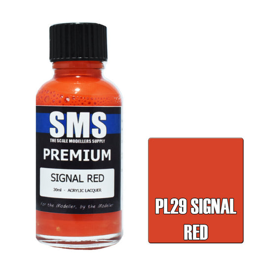 Scale Modellers Supply PL29: Premium SIGNAL RED 30ml