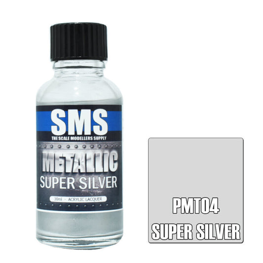 Scale Modellers Supply PMT04: Metallic SUPER SILVER 30ml
