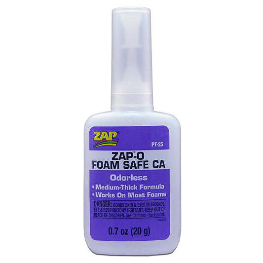 Zap-A-Gap PT25: Zap-O CA+ Odourless Foam Safe Cyanoacrylate 20g