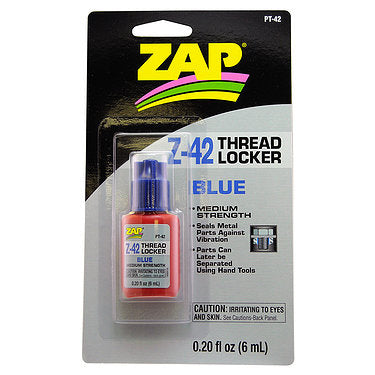 Zap-A-Gap PT42: Z-42 Blue Threadlocker (Medium Strength) .2oz/6ml