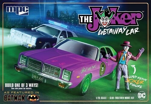 MPC 1/25 Batman The Joker Getaway Car Dodge Monaco w/Joker Figure Plastic Model Kit (MPC890)