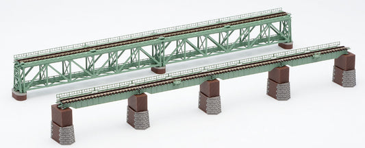 Tomix 03270 N Upper Road Iron Bridge set Green