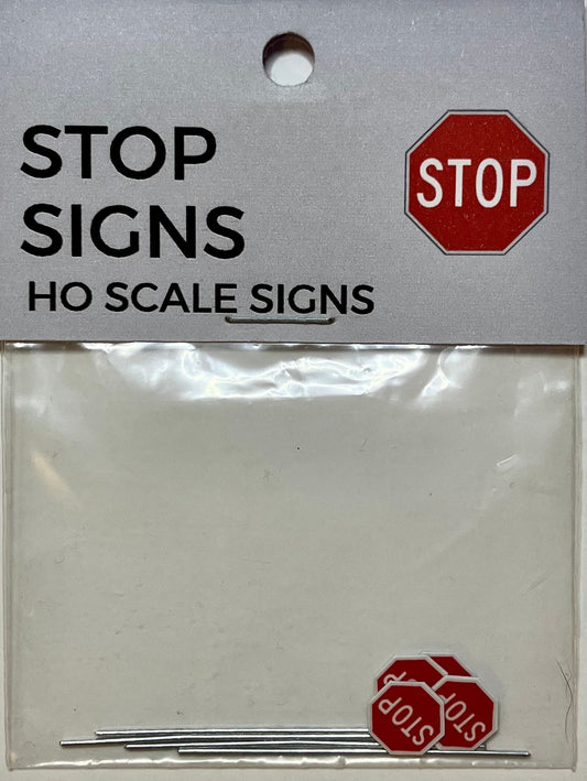 Train Girl Stop Sign 4 Pack (HO)