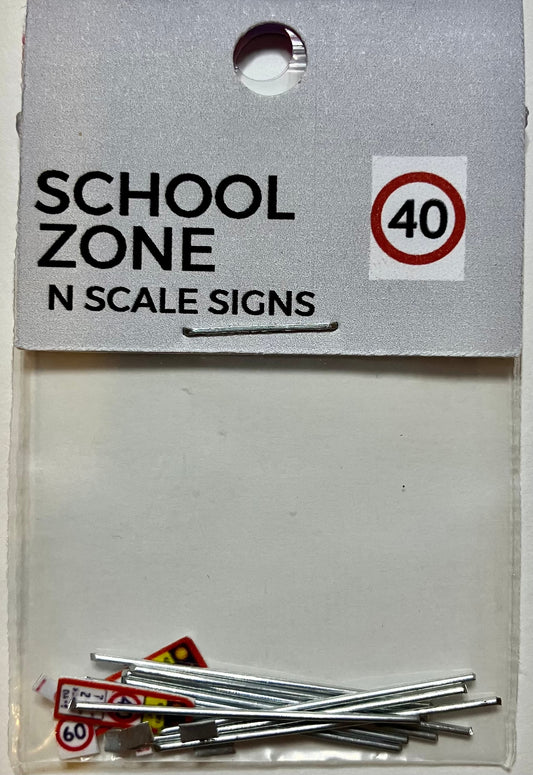 Train Girl School Zone Signs Pack (N)