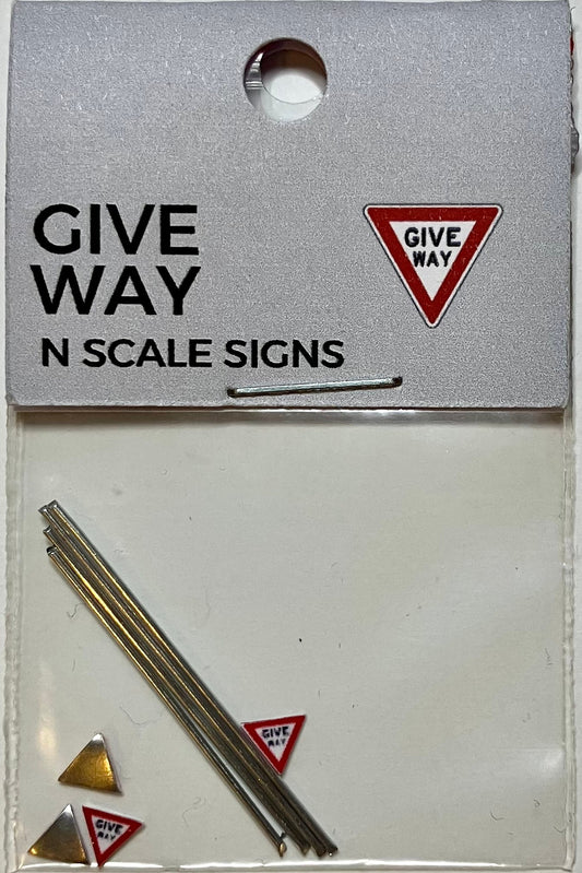 Train Girl Give Way Signs 4 Pack (N)