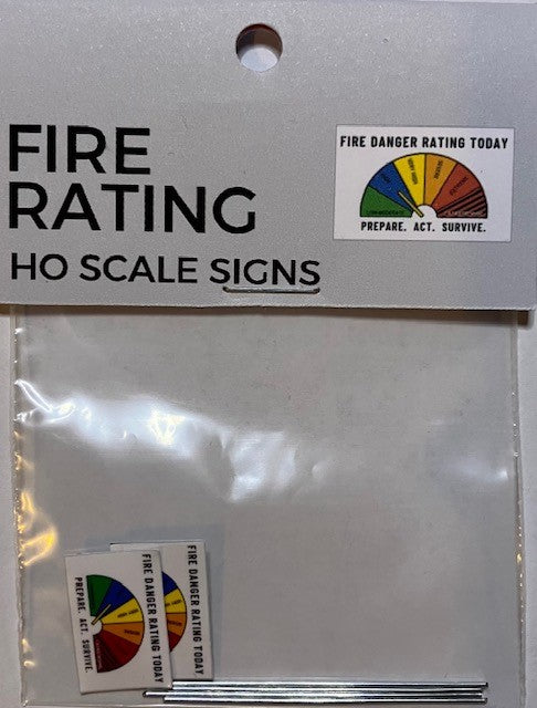Train Girl Fire Rating Sign (HO)