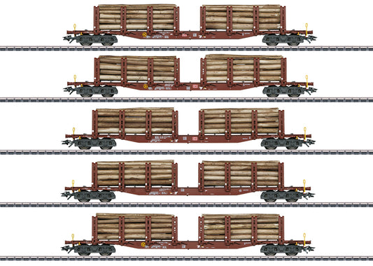 Marklin 47154: Stake Car Set for Wood Transport
