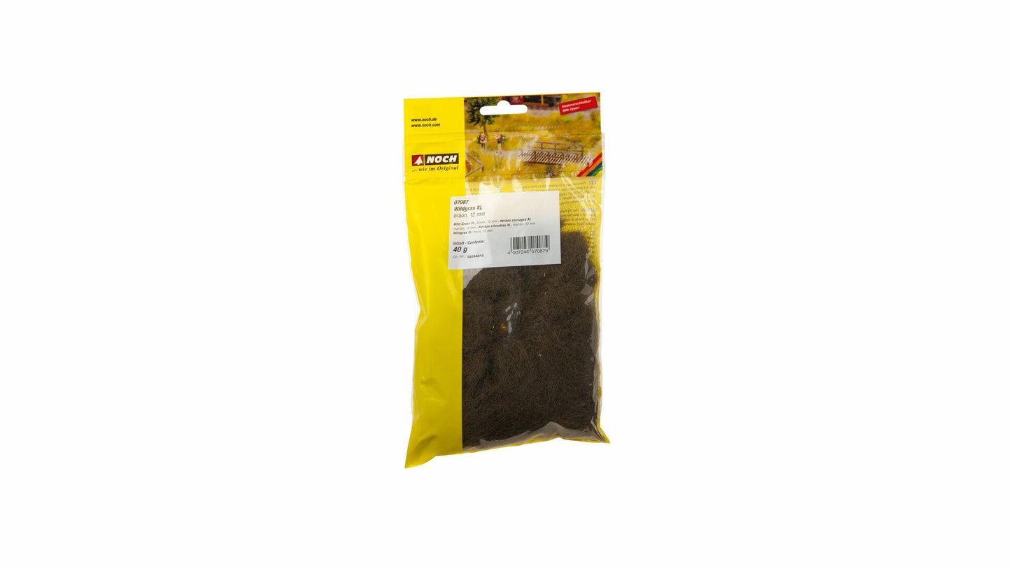 Noch 07087: Wild Grass XL, Brown, 12 mm, 40 g bag